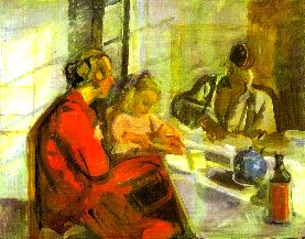 Fritz Syberg: Beim Morgenkaffee, 1919. Arhus Kunstmuseum.