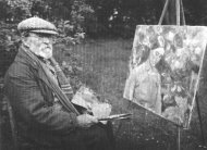 Fritz Syberg an der Staffelei, 1938
