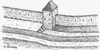 Abb. 3 Rekonstruktion der Staustufe B1 (Nordwall Nr. 7)